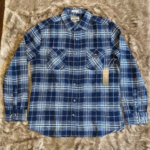 Free Nature Blue & White Plaid Flannel / BNWT / Size Medium / 100% Cotton